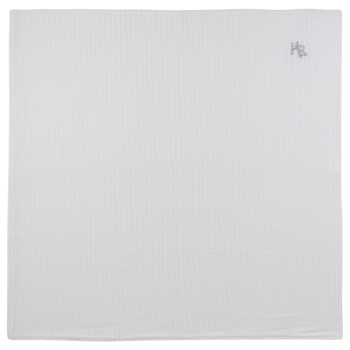 Kipp Baby White Cable Knit Blanket