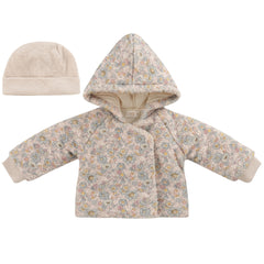 Kipp Baby Floral Sherpa Jacket + Hat