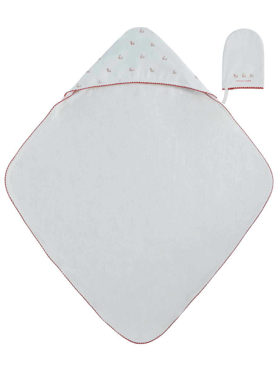 Kipp Baby Red Petits Amis Towel & Mitt Set