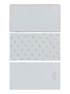 Kipp Baby – Red Petits Amis Burp Cloth Set of 3