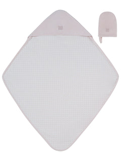 Kipp Baby Pink KB Logo Towel & Mitt Set