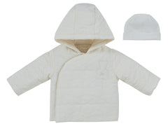 Kipp Baby White Petit Ours Padded Jacket & Hat