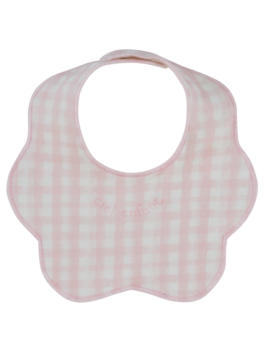 Kipp Baby Pink Ciel Enfant Gingham Bib