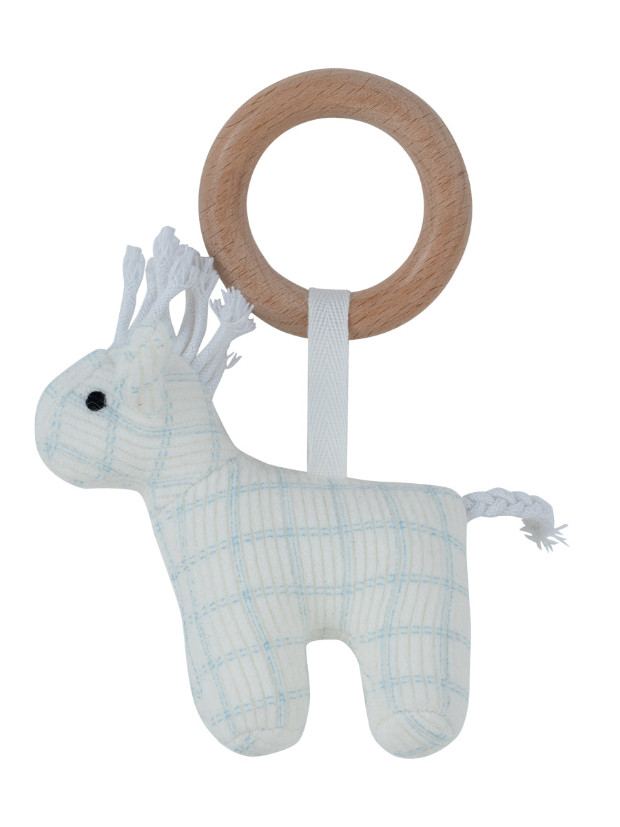 Kipp Baby Whinny Plaid Toy Ring