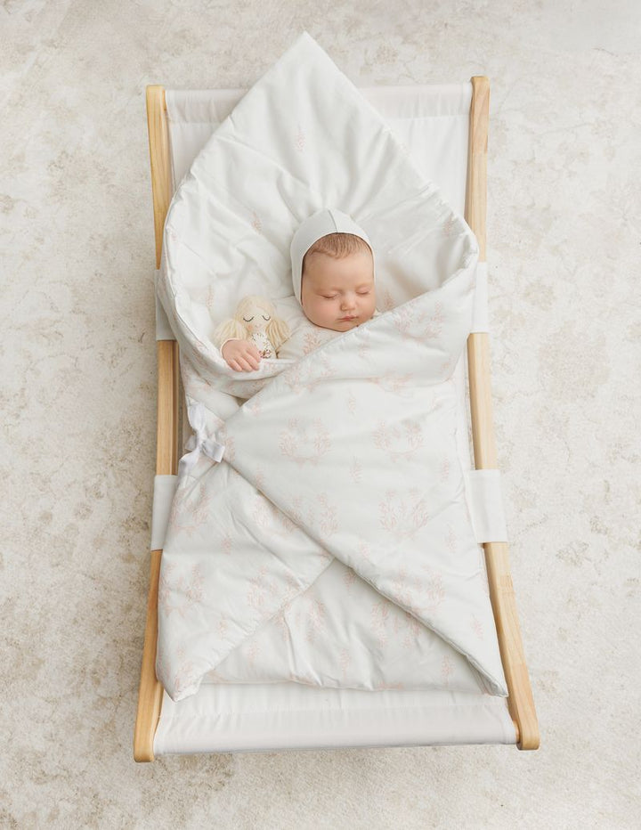 Peluche Pink Botanical Baby Wrap Playmat