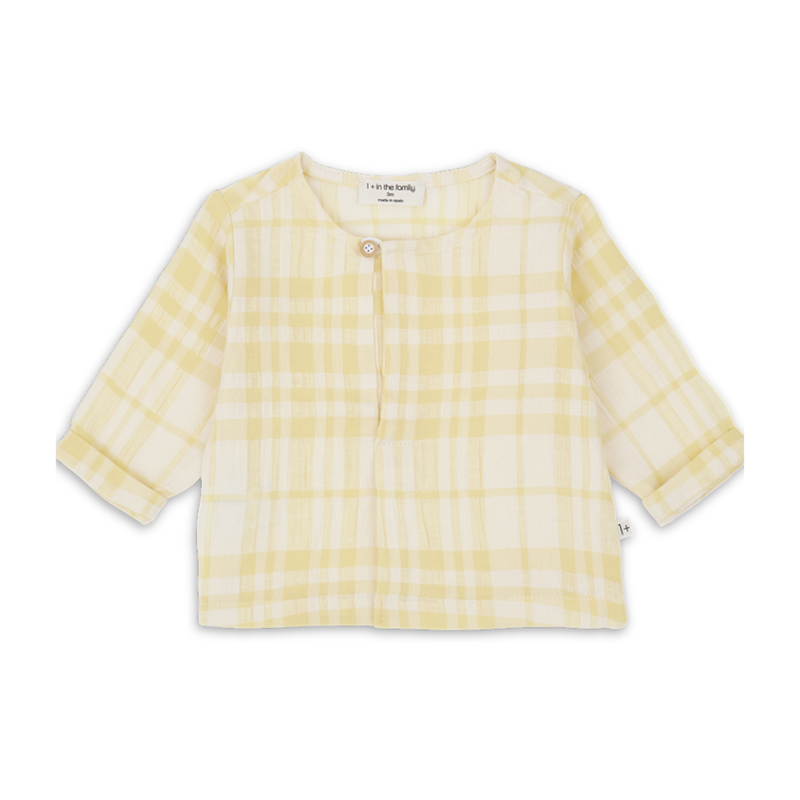 1+ in the family Ter Shirt Soft Cotton Kids Button Front Shirt Lightweight Design