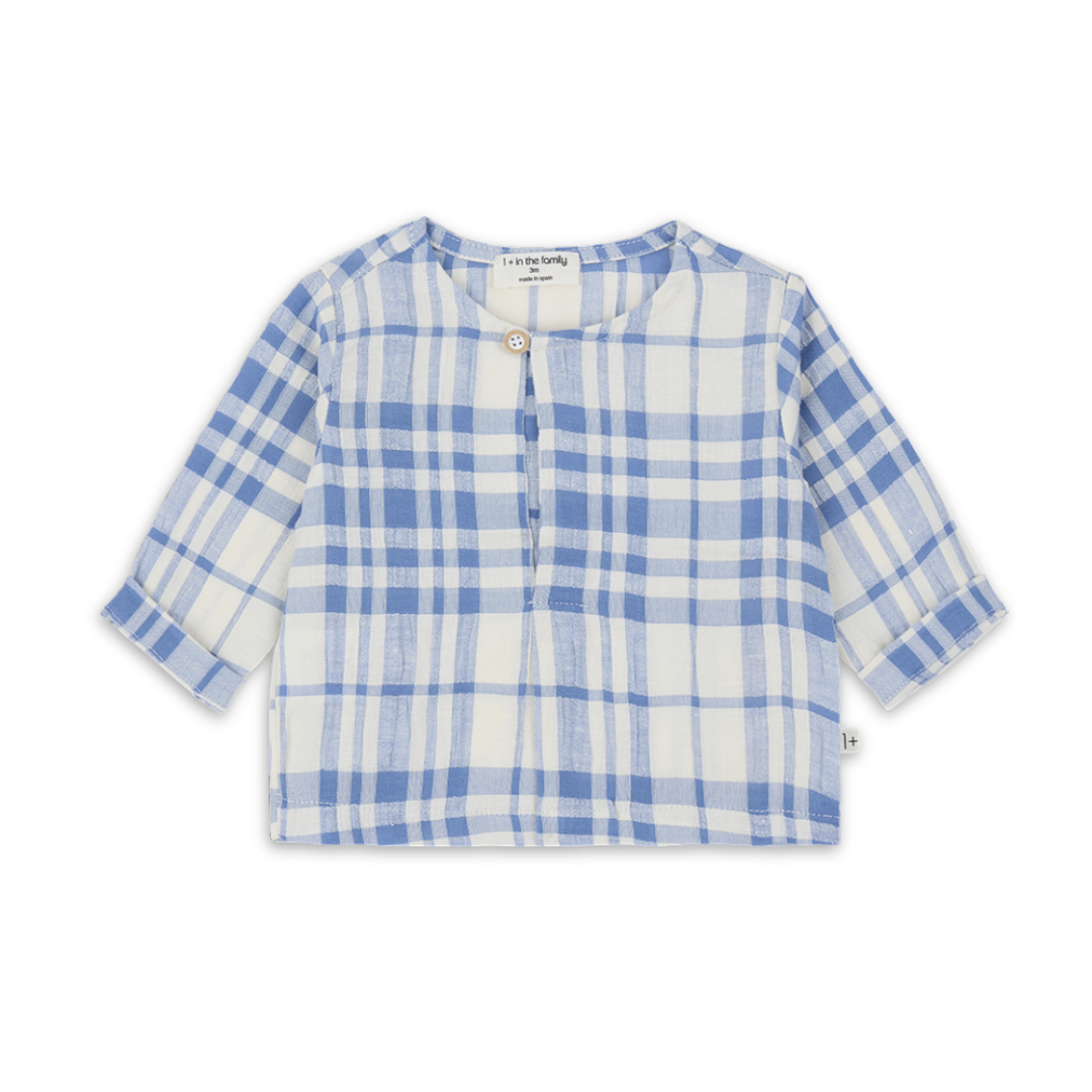 1+ in the family Ter Shirt Soft Cotton Kids Button Front Shirt Lightweight Design