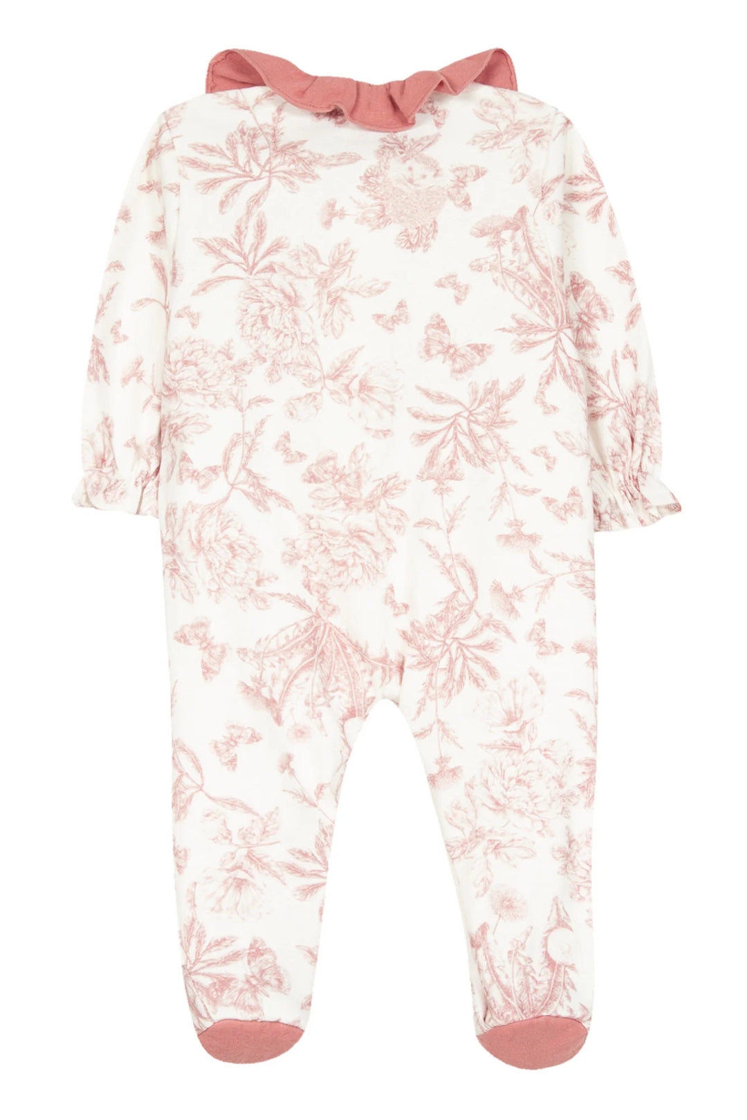 Tartine et Chocolat Rose Toile Footie + Hat
