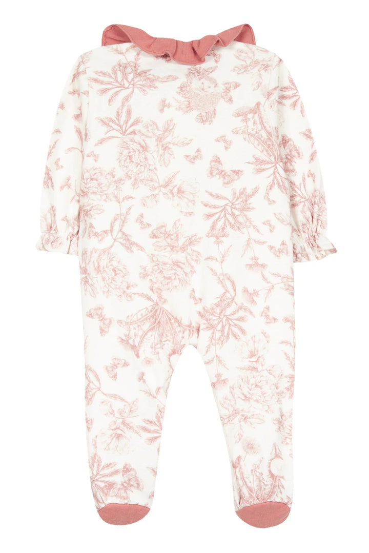 Tartine et Chocolat Rose Toile Footie + Hat