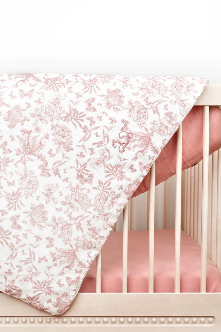 Tartine et Chocolat Rose Toile Blanket