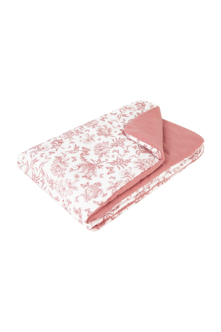 Tartine et Chocolat Rose Toile Blanket