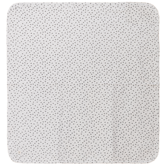 Fragile White/Black Crinkle Small Flower Blanket