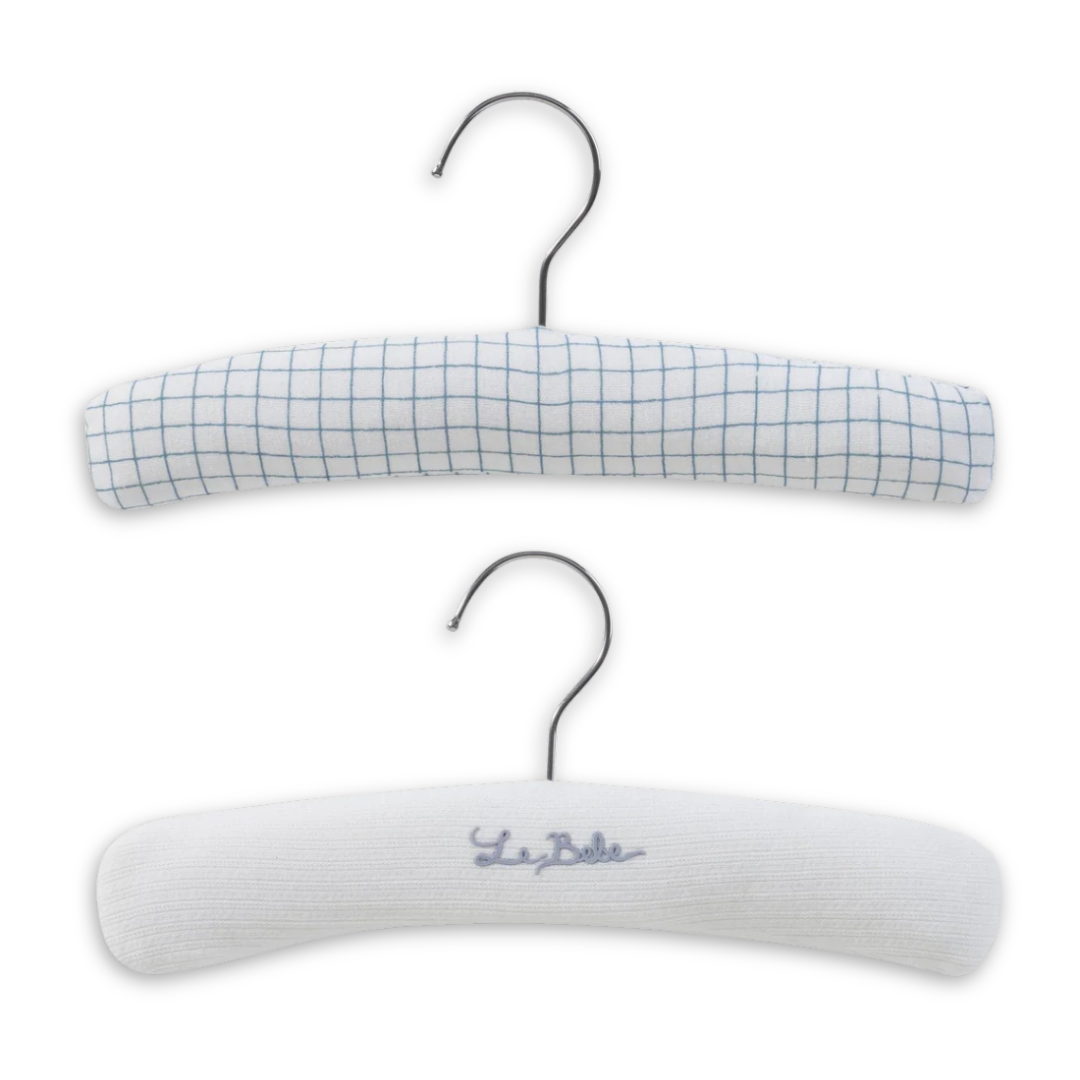 Kipp Baby Teddy Au Pane Padded Hanger Set of 2 Soft Fabric Baby Clothes Hanger Teddy Print Design