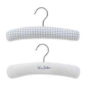 Kipp Baby Teddy Au Pane Padded Hanger Set of 2 Soft Fabric Baby Clothes Hanger Teddy Print Design