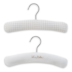 Kipp Baby Teddy Au Pane Padded Hanger Set of 2 Soft Fabric Baby Clothes Hanger Teddy Print Design