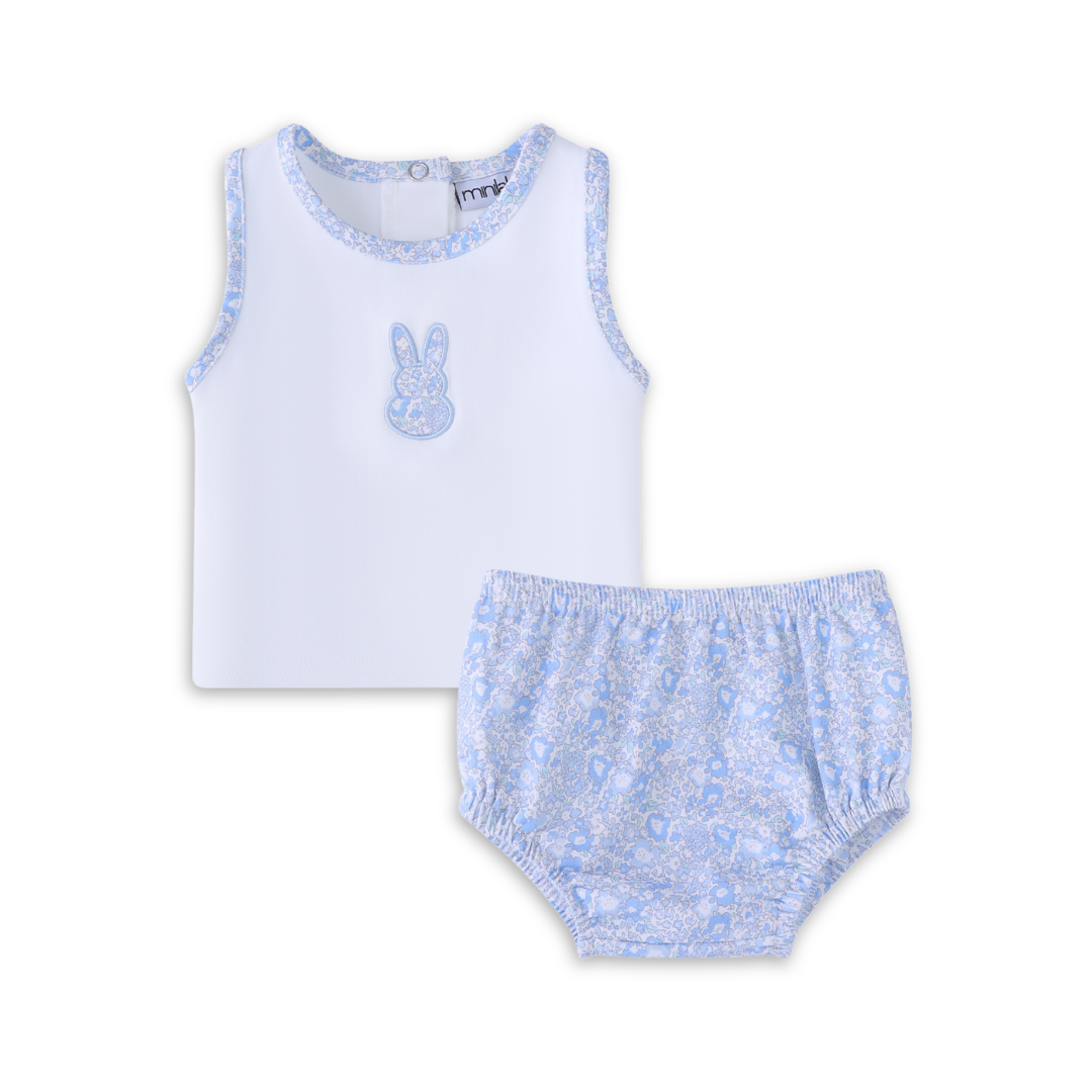 Mini Label Two Piece Liberty Bunny Set Boys Soft Cotton Baby Outfit Bunny Print Design