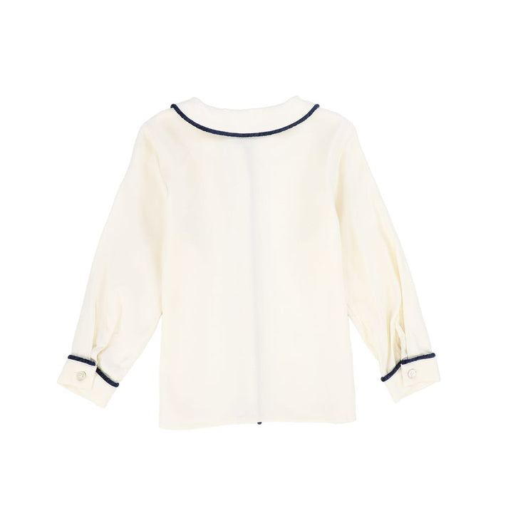 Francesca Guiliano Piped Silk Blouse