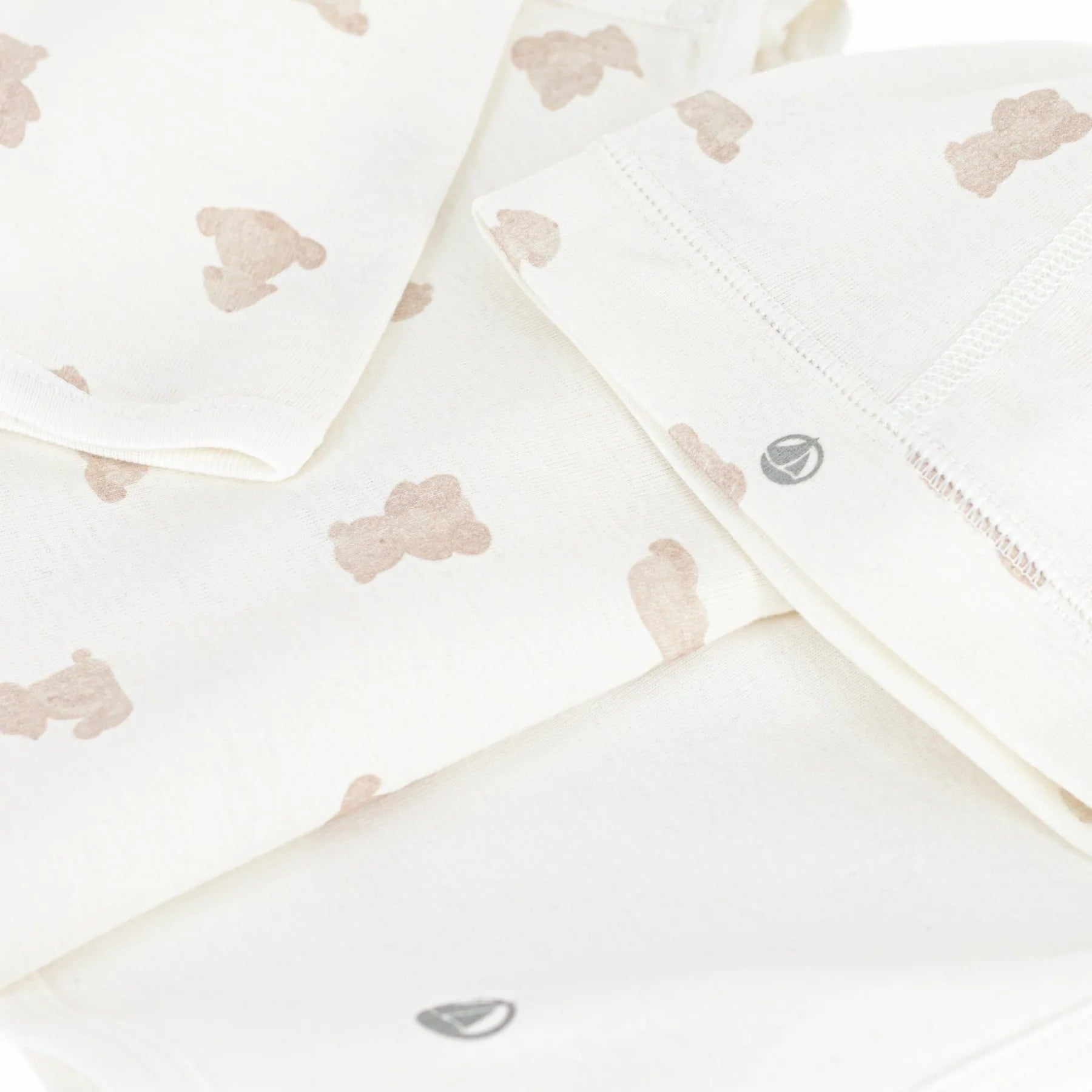 Petit Bateau – Teddy Print Footie, Hat & Blanket 3-Pc Set
