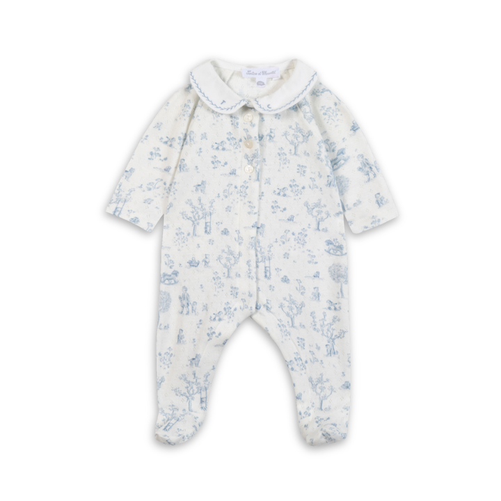 Tartine et Chocolat kids pajama set in soft cotton, luxury designer sleepwear for girls