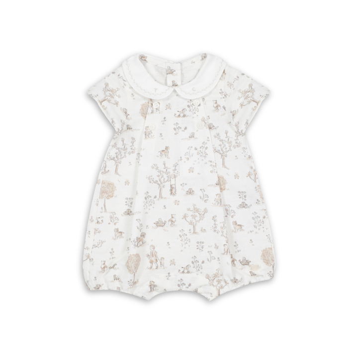 Tartine et Chocolat baby short romper in soft cotton, luxury designer one piece summer outfit for infants