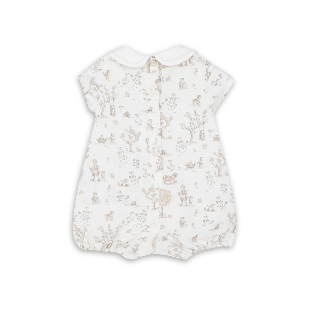 Tartine et Chocolat baby short romper in soft cotton, luxury designer one piece summer outfit for infants