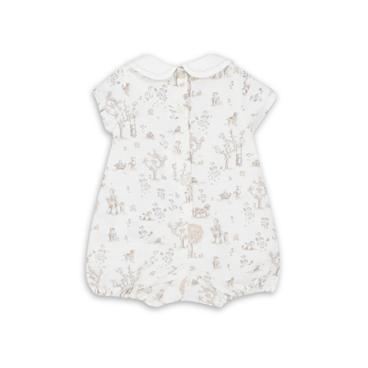 Tartine et Chocolat baby short romper in soft cotton, luxury designer one piece summer outfit for infants