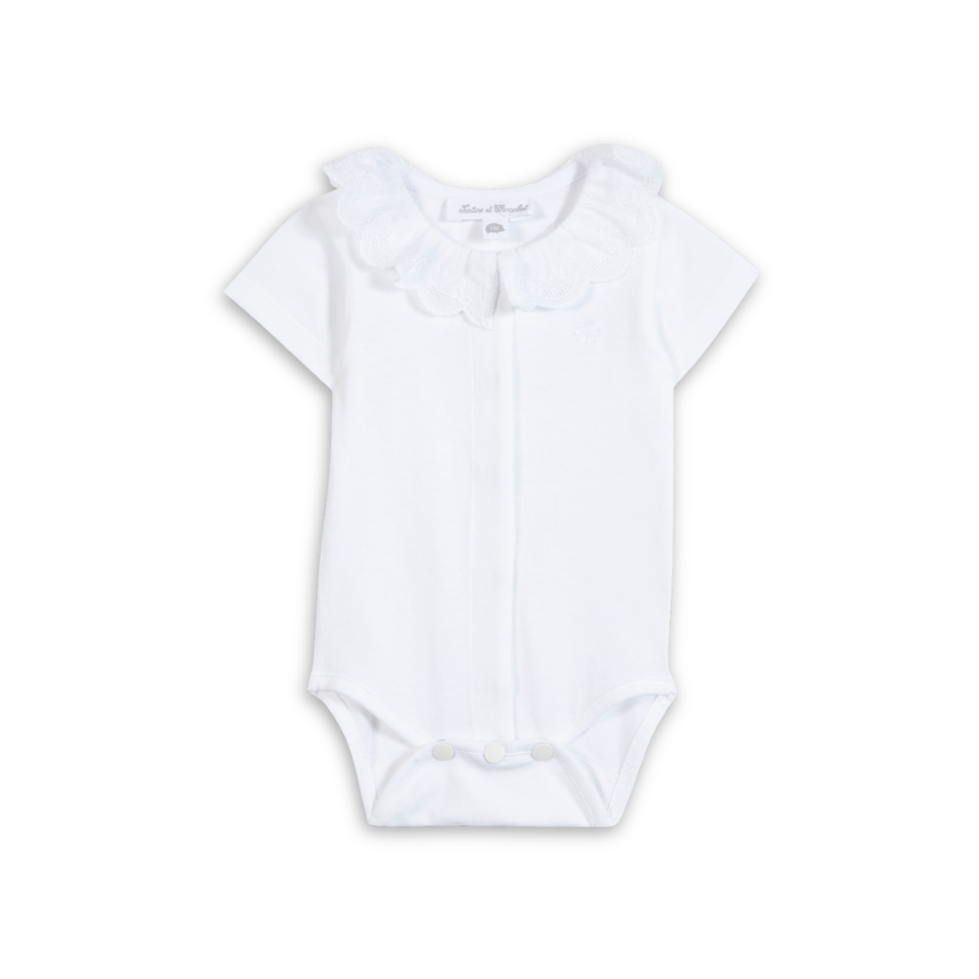 Tartine et Chocolat baby bodysuit in soft cotton, luxury designer onesie for newborns and infants