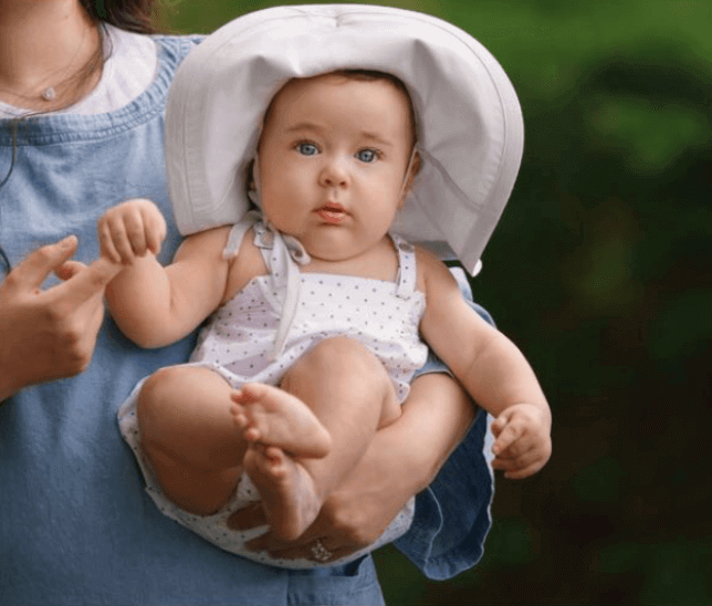 jacqueline jac blush sun hat for baby