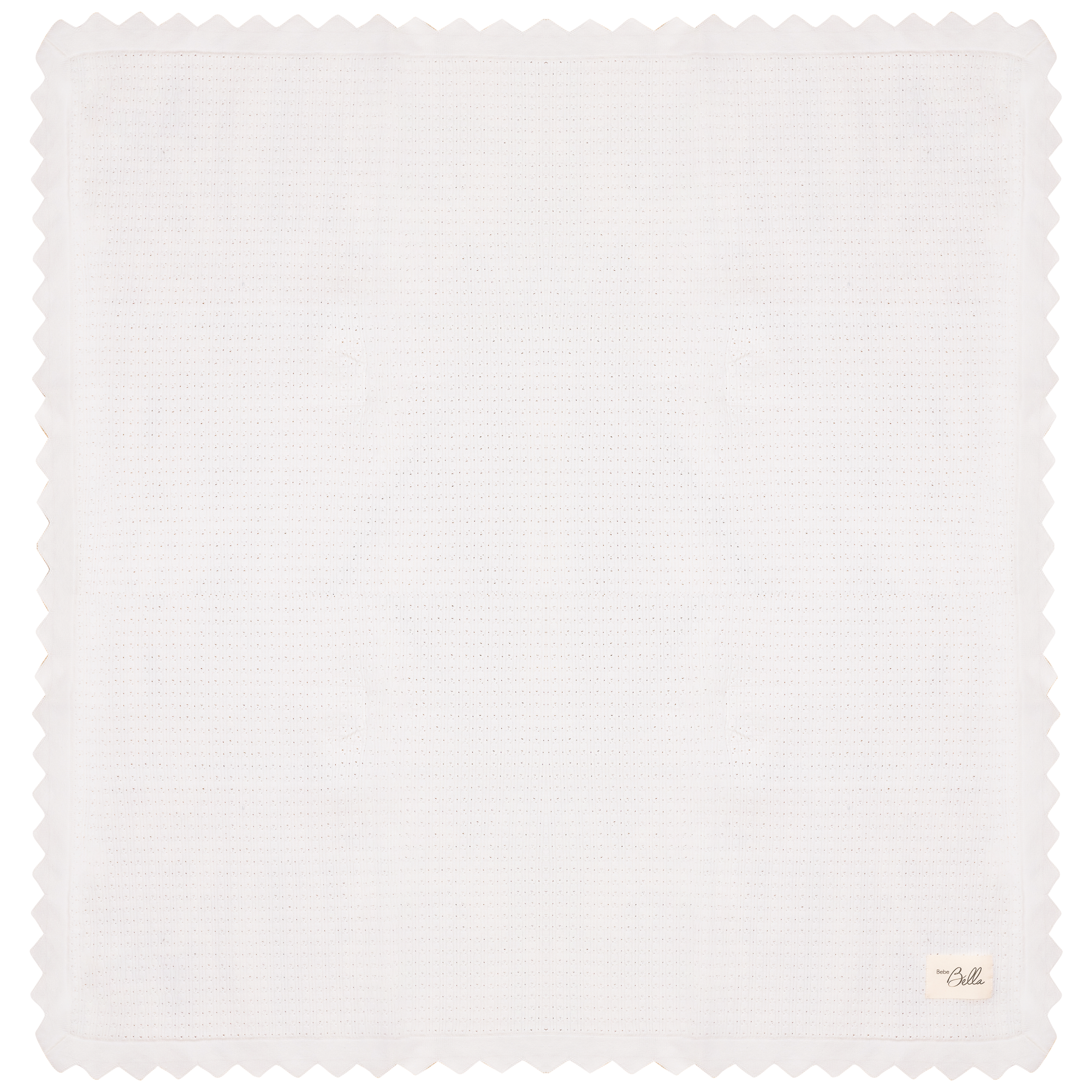 Bebe Bella Off White Pointelle Knitted Blanket