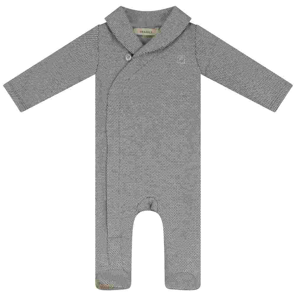 Baby Romper With Shawl Collar