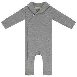 Baby Romper With Shawl Collar