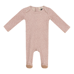 Fragile Beige/Mauve Leopard Print Footie