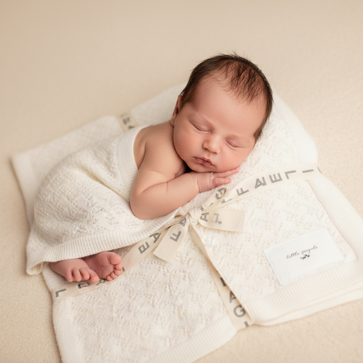 Heirloom Knit Baby Blanket | Delicate Lace Newborn
