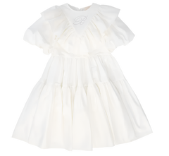 Luxury ivory occasion dress for toddlers and young girls – Miss Blumarine with delicate ruffles