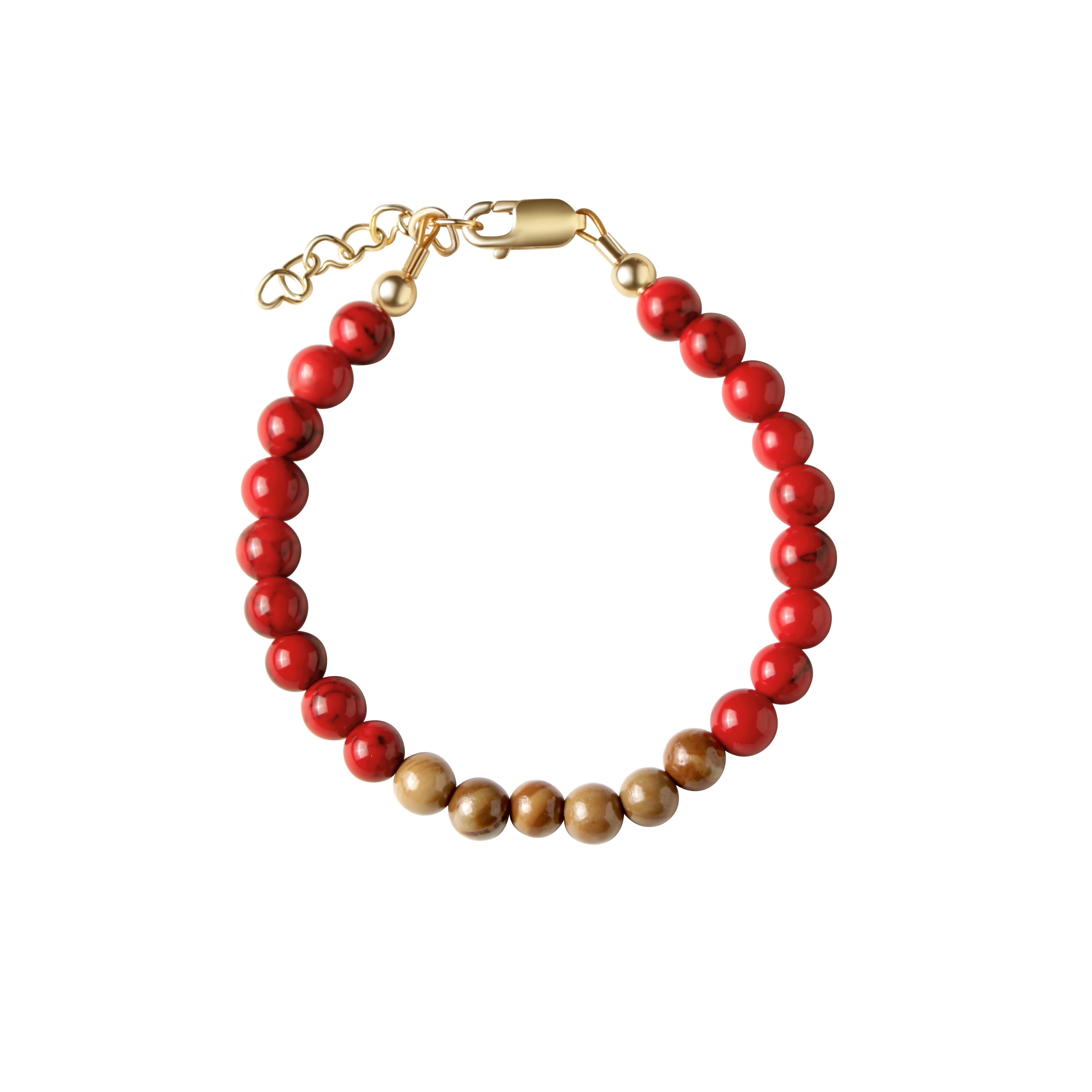 CIRCLETS RED BEADS WOOD CENTER