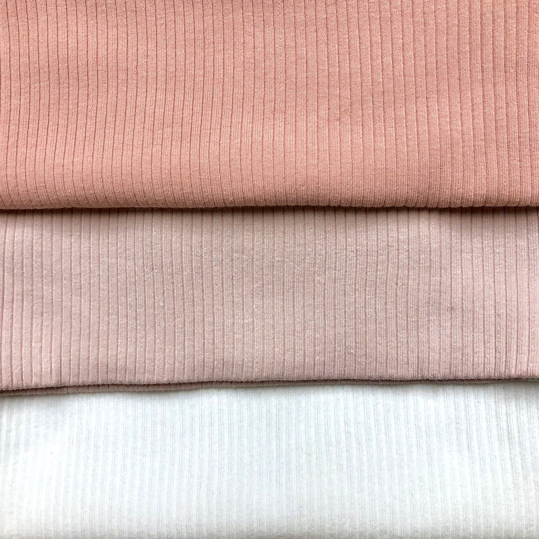 Ely's & Co 3 Pack Ribbed Strap Undershirt 2 Pink + 1 Ivory