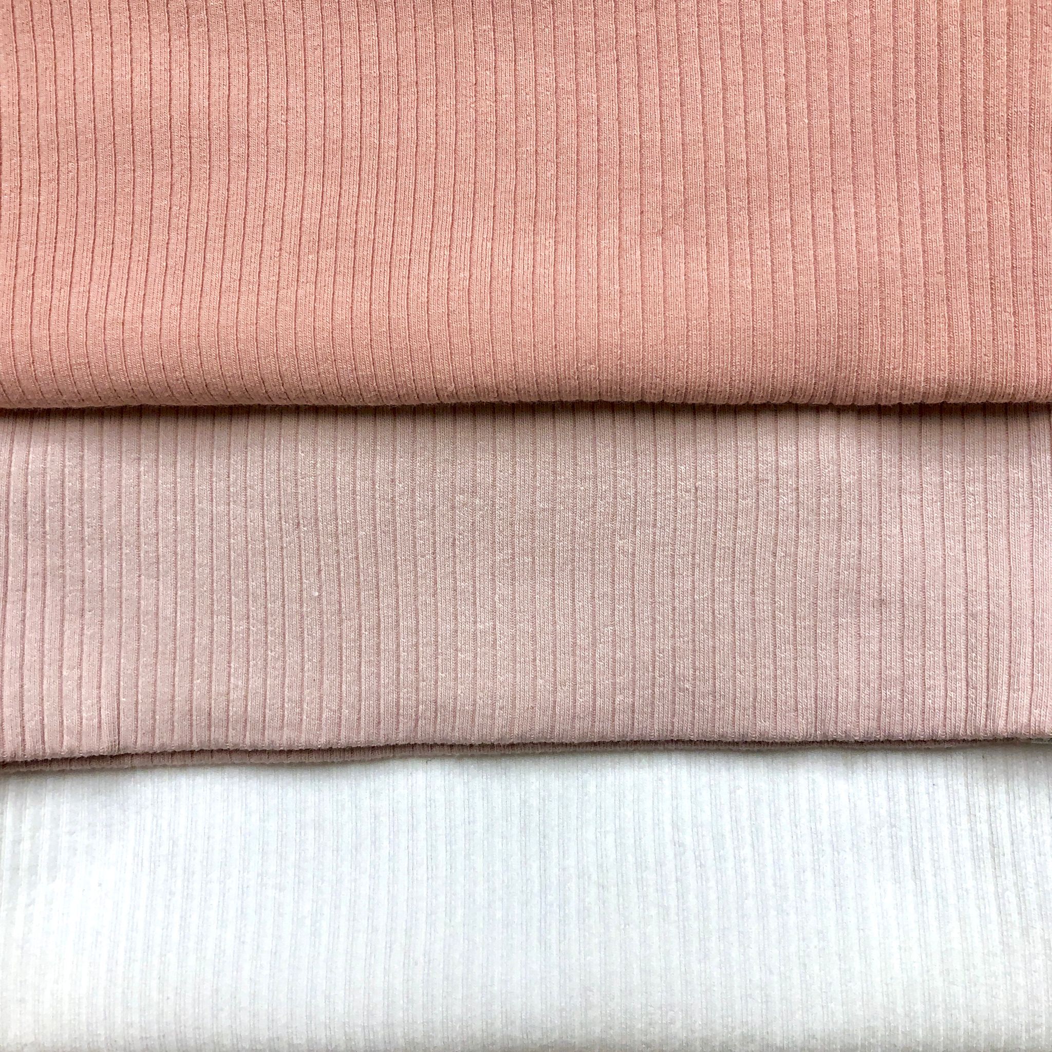 Ely's & Co 3 Pack Ribbed Strap Undershirt 2 Pink + 1 Ivory