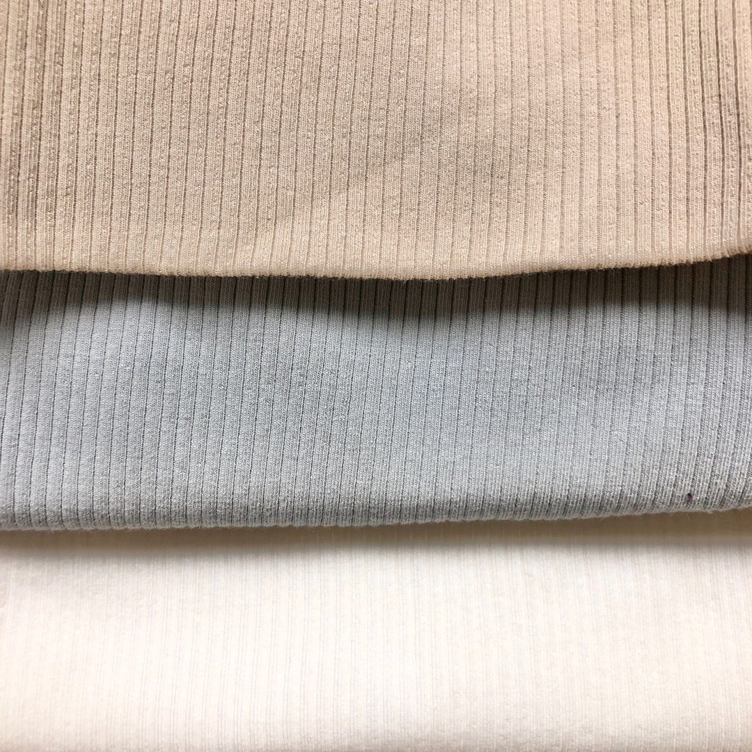 Ely's & Co 3 Pack Ribbed Tank Undershirt Blue, Tan, Ivory
