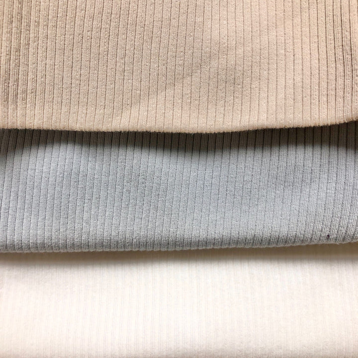 Ely's & Co 3 Pack Ribbed Tank Undershirt Blue, Tan, Ivory
