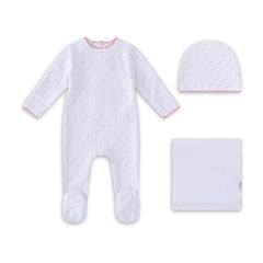 Little Label White Bright Floral Print Set - Girls at Little Loungers