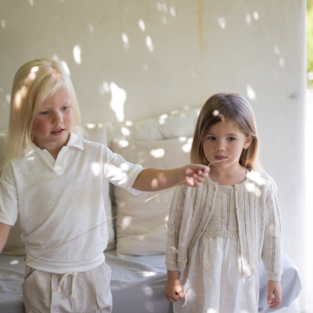 1+ in the family Xelida Beige Jacket Lightweight Button Front Cotton Jacket