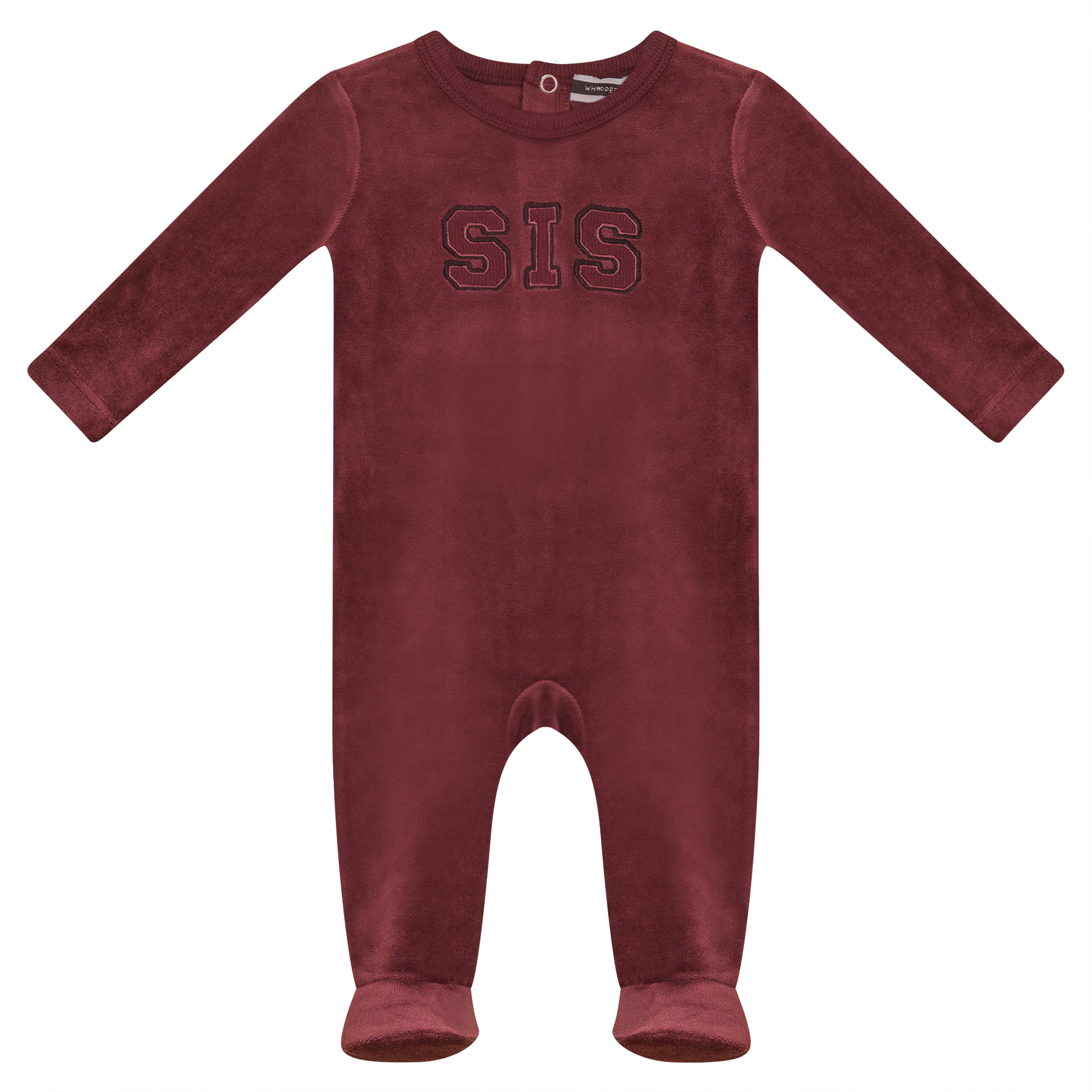 Whipped Cocoa Burgundy Sis Footie