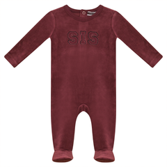 Whipped Cocoa Burgundy Sis Footie