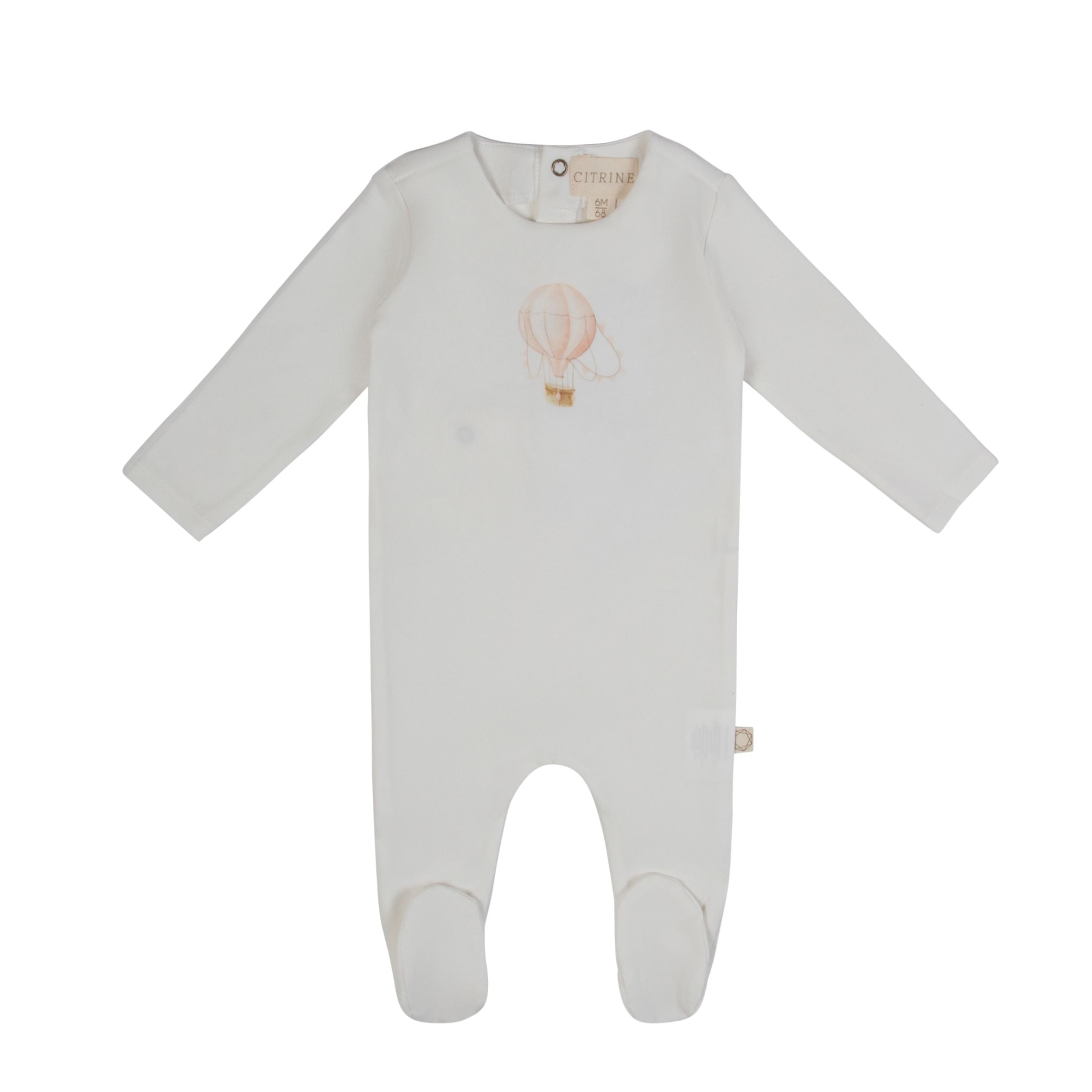 Citrine White/Pink Hot Air Balloon One Footie