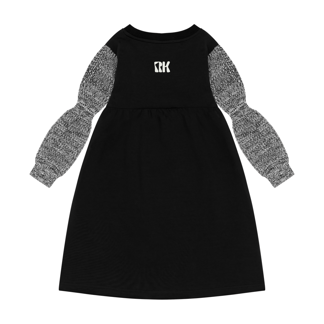 Retro Kid Nora Knit Black Twirl Dress