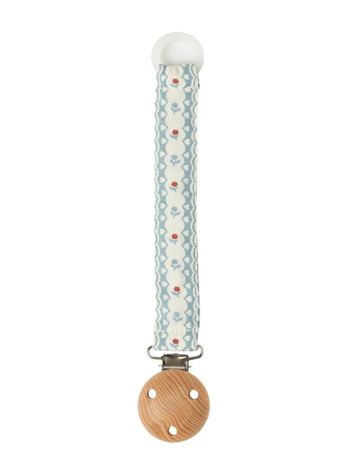 MarMar Floral Stripe Alo Pacifier Clip