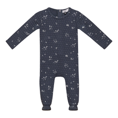 Little Fragile Light Ink Print Fine Rib Footie