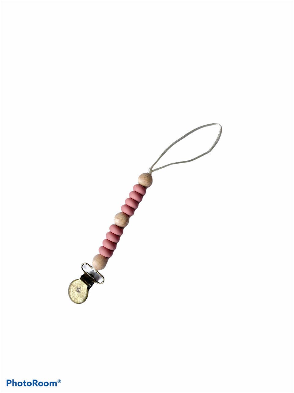 Three Hearts & Co. - LE Petite Asher Pacifier & Toy Clip - BPA Free Silicone: Clear