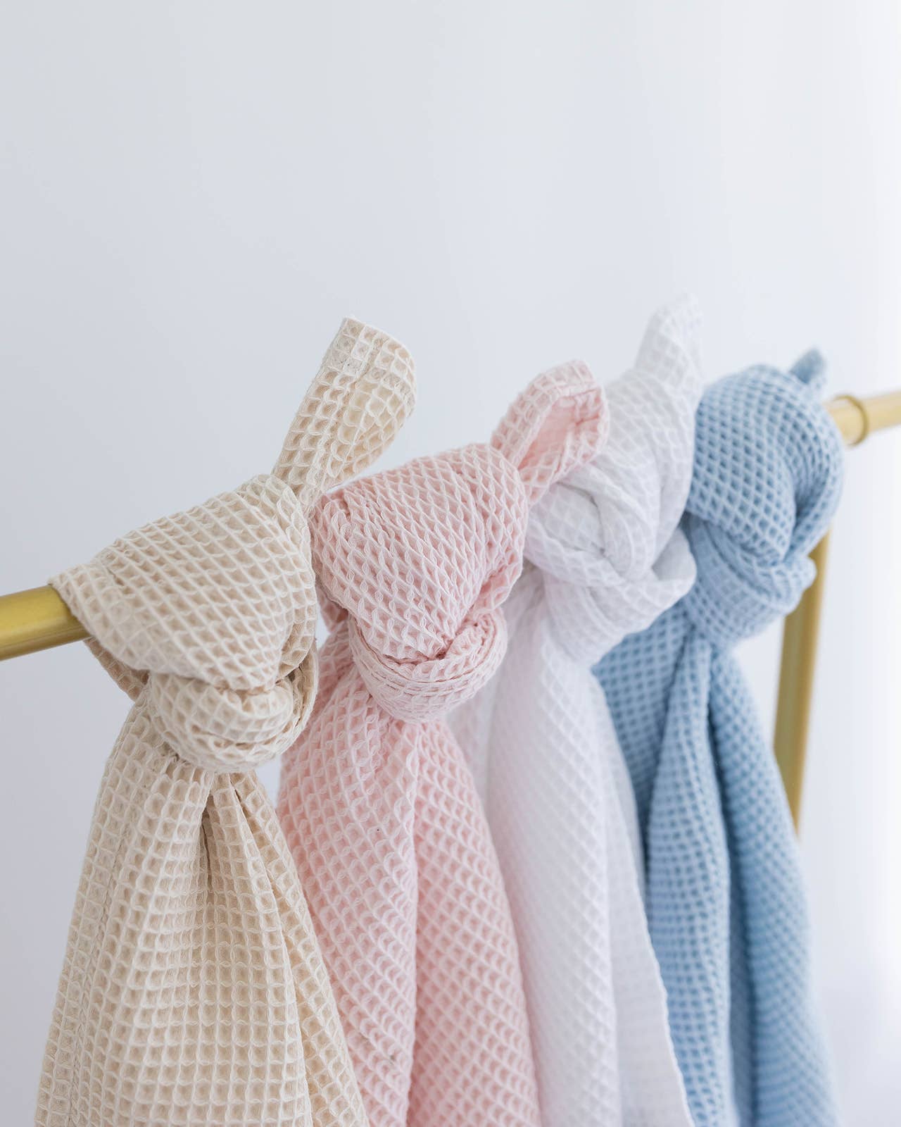 Stroller Society - Waffle Blankets - Baby Blankets - Baby Receiving Blankets: White