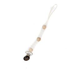 Three Hearts & Co. - LE Petite Asher Pacifier & Toy Clip - BPA Free Silicone: Clear